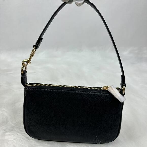 Coach Nolita 19 With Rivets Shoulder Bag In Leather/Gold/Black CAQ17 NWT - Picture 3 of 8